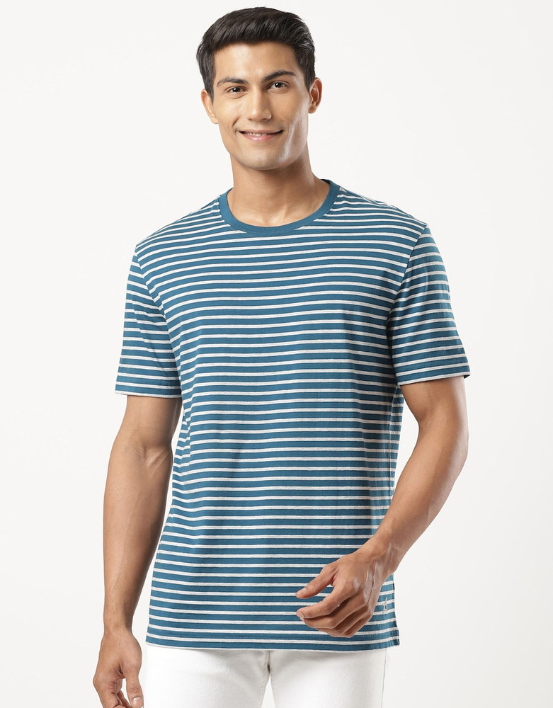JOCKEY Striped Men Round Neck Blue T Shirt Buy JOCKEY Striped Men Round Neck Blue T Shirt Online at Best Prices in India Flipkart