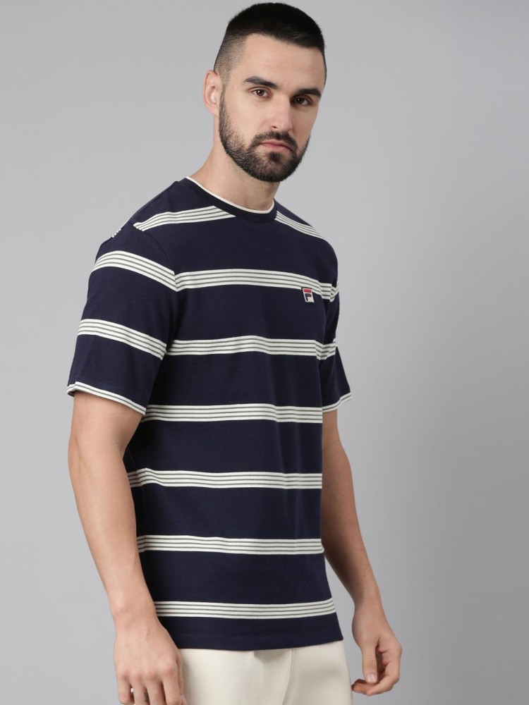 FILA Striped Men Round Neck Navy Blue T Shirt Buy FILA Striped Men Round Neck Navy Blue T Shirt Online at Best Prices in India Flipkart