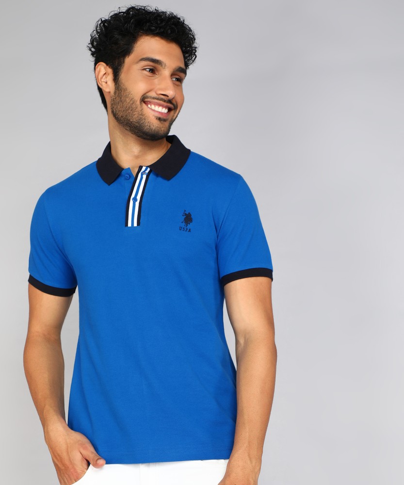 Us polo shop blue t shirt