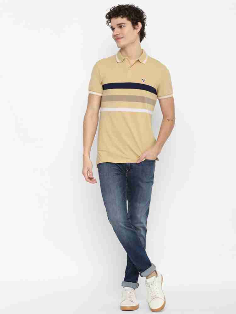 american eagle yellow striped shirt