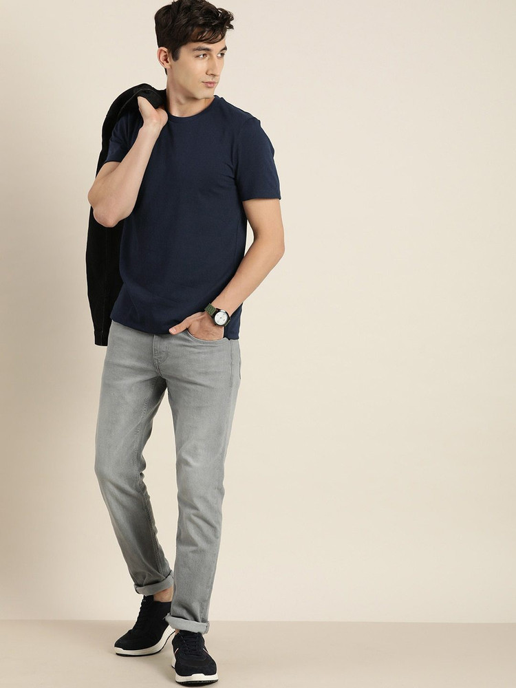 Dark blue t shirt matching jeans store