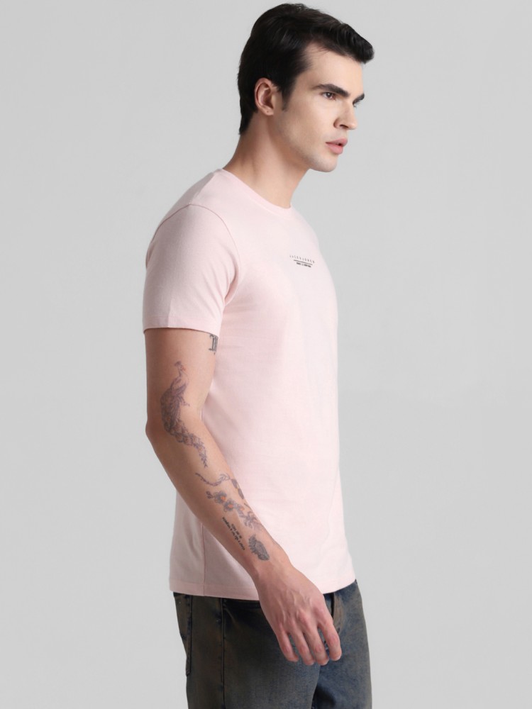 Buy Teemoods Mens Polyester Round Neck Dark Pink T Shirt at