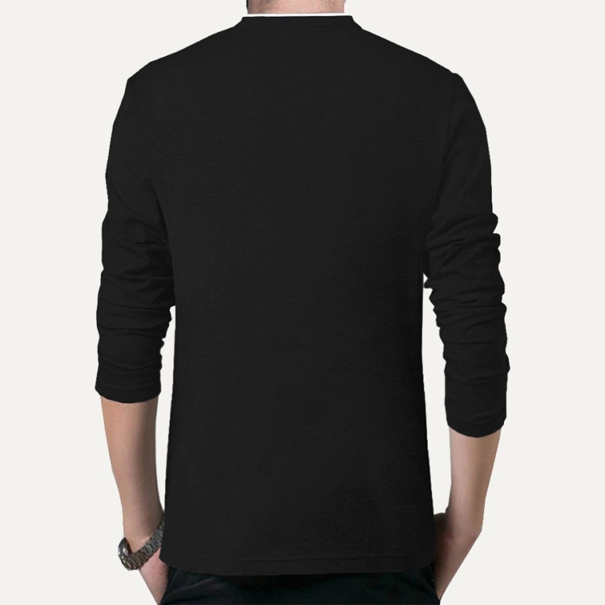 BLIVE Solid Men High Neck Black T-Shirt - Buy BLIVE Solid Men High Neck  Black T-Shirt Online at Best Prices in India
