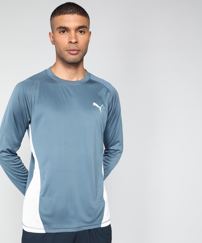 PUMA Colorblock Men Round Neck Blue T-Shirt - Buy PUMA Colorblock Men Round  Neck Blue T-Shirt Online at Best Prices in India