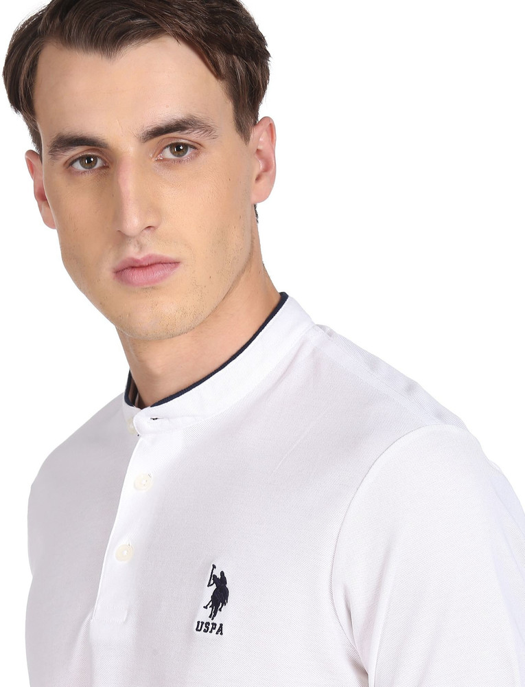 Us polo top chinese collar shirts