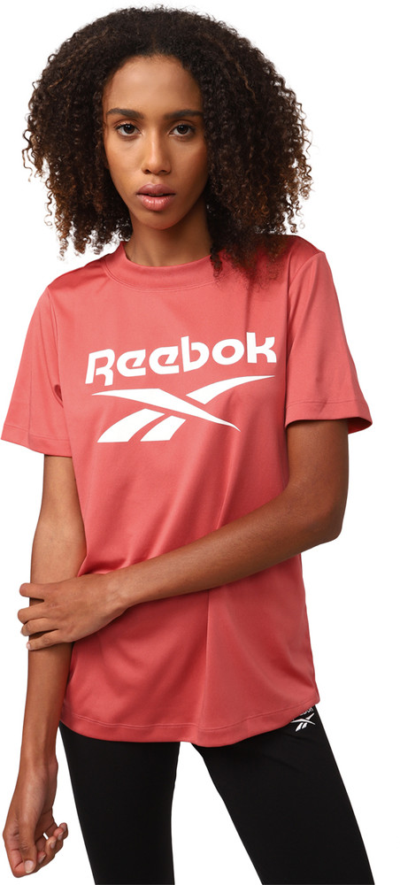 REEBOK Solid Women Round Neck Red T Shirt Buy REEBOK Solid Women
