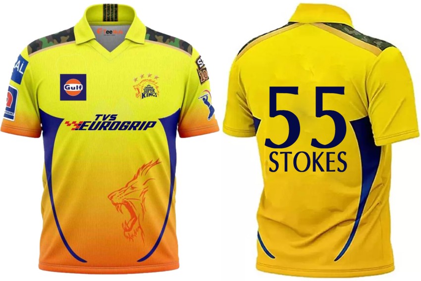 YELLOWVIBES Polyester India Football Jersey Away for Men (Orange)