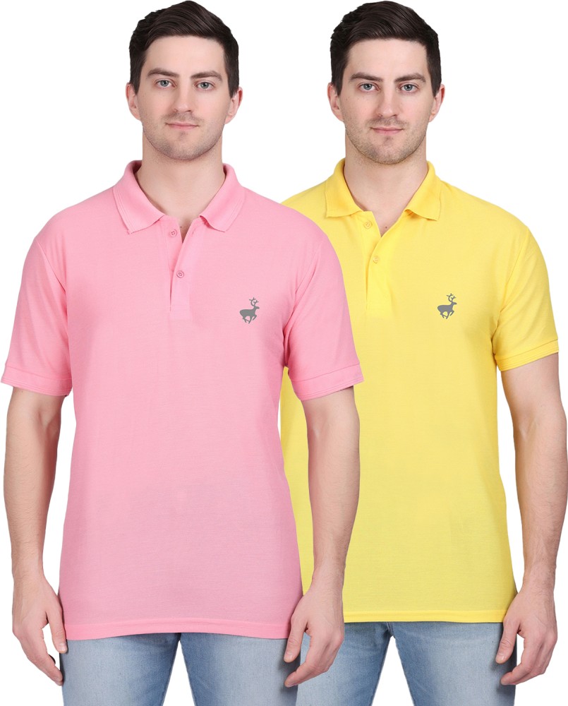 Pink and clearance yellow polo shirt