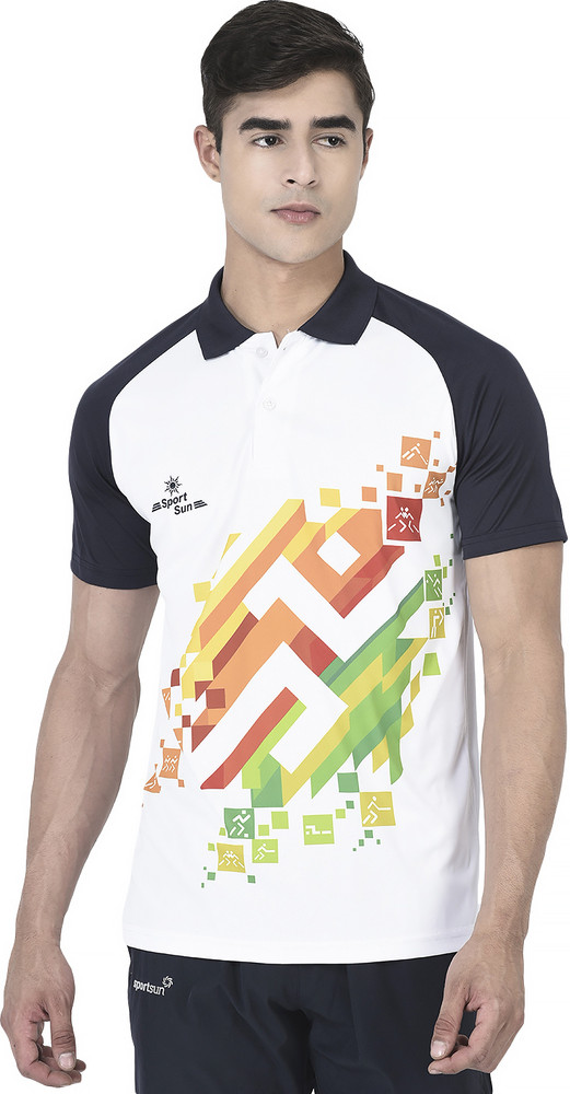 Sport Sun Printed Men Polo Neck White T Shirt Buy Sport Sun Printed Men Polo Neck White T Shirt Online at Best Prices in India Flipkart