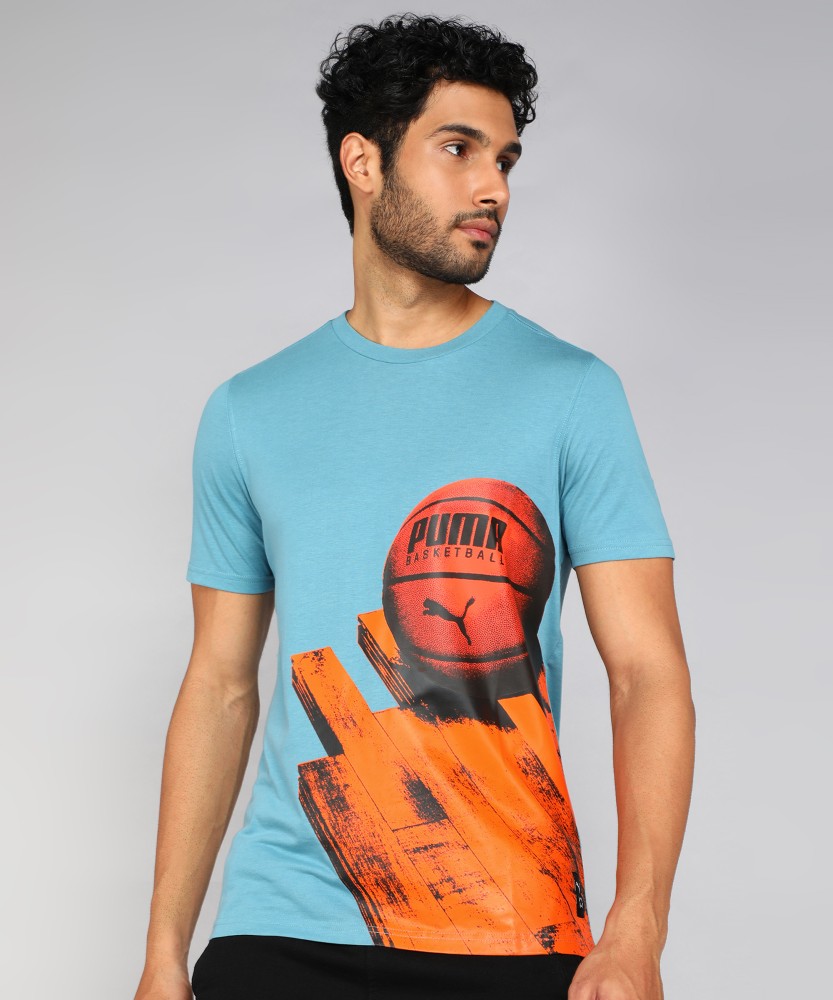 PUMA Colorblock Men Round Neck Blue T-Shirt - Buy PUMA Colorblock Men Round  Neck Blue T-Shirt Online at Best Prices in India