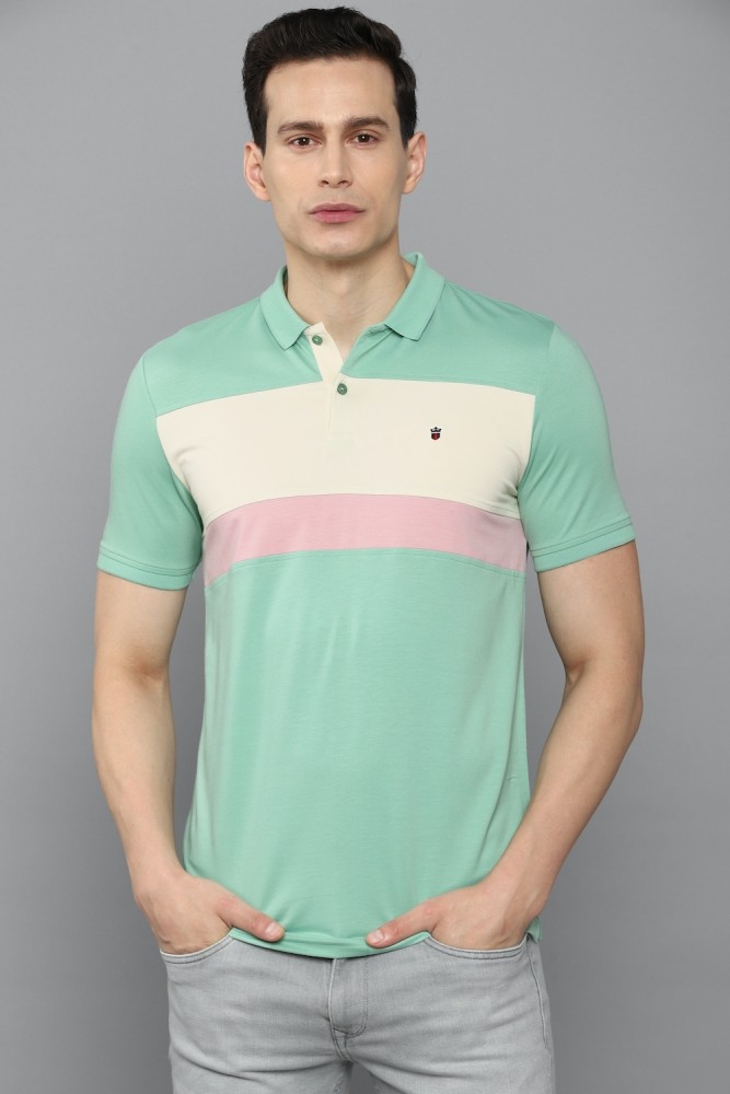 LOUIS PHILIPPE Colorblock Men Polo Neck Dark Green T-Shirt