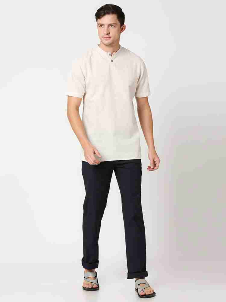 BEWAKOOF Solid Men Henley Neck Brown T-Shirt - Buy BEWAKOOF Solid