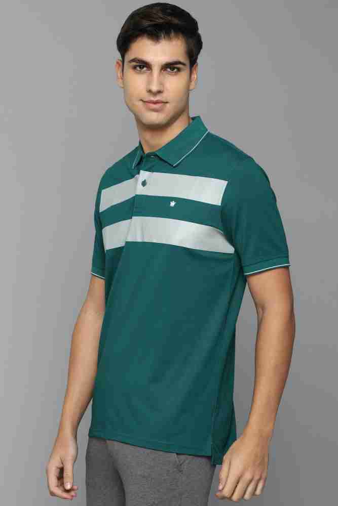 Buy LOUIS PHILIPPE Dark Green Mens Solid Polo T-Shirt