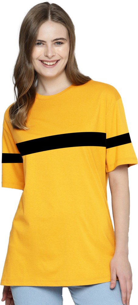 Buy LEOTUDE Women's Round Neck Drop Shoulder Oversized Tshirt