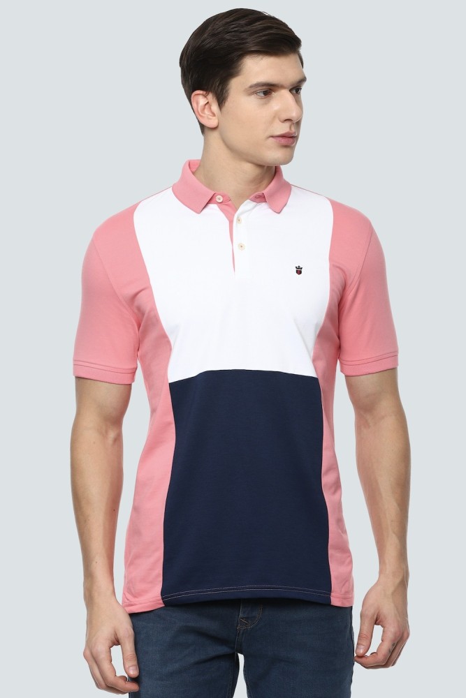 Louis Philippe Polo T-Shirts : Buy Louis Philippe Men Pink Polo T