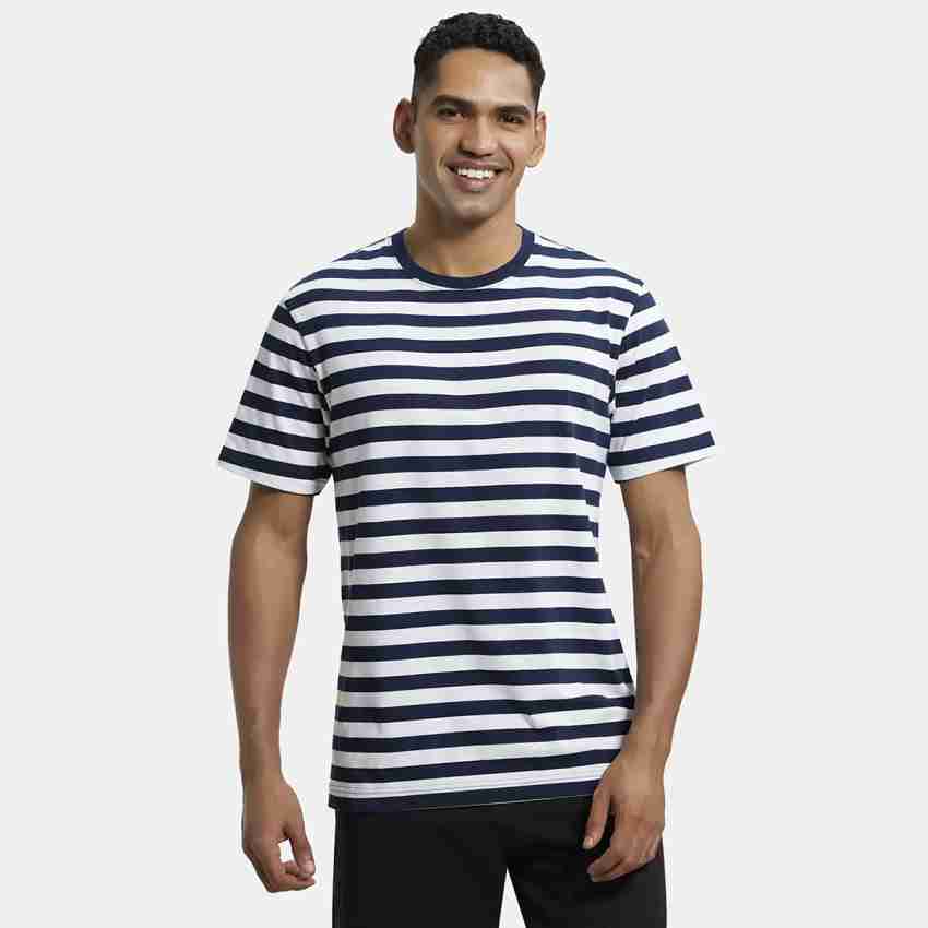 TARY  Semi fit stripes print t-shirt – Point Zero