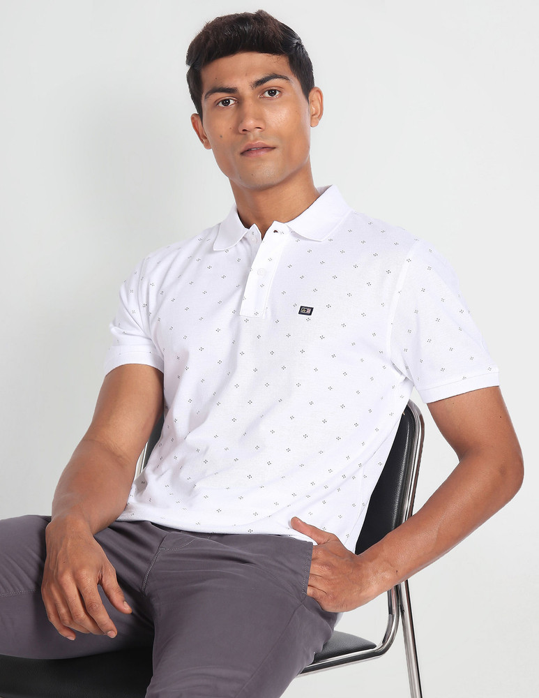 Arrow Sport Printed Men Polo Neck White T Shirt Buy Arrow Sport Printed Men Polo Neck White T Shirt Online at Best Prices in India Flipkart