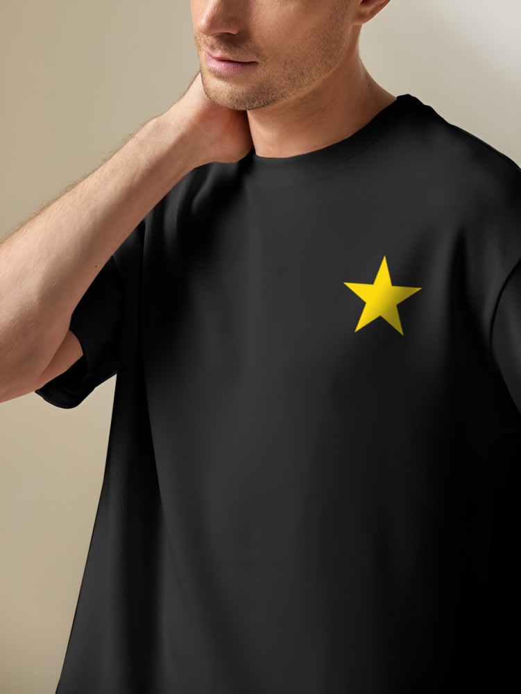 T shirt with top stars around collar