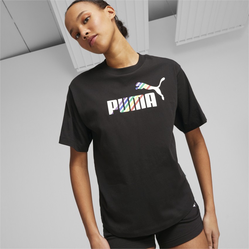 PUMA Printed Men Round Neck Black T Shirt Buy PUMA Printed Men