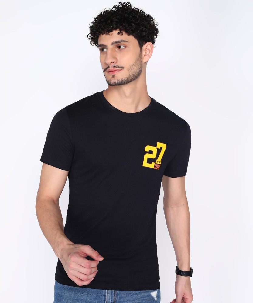 BEING HUMAN Solid Men Round Neck Black T Shirt Buy BEING HUMAN Solid Men Round Neck Black T Shirt Online at Best Prices in India Flipkart