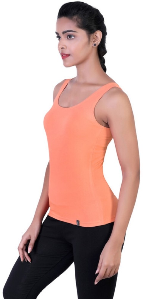 Laasa Sports Solid Women Round Neck Orange T-Shirt - Buy Laasa Sports Solid  Women Round Neck Orange T-Shirt Online at Best Prices in India