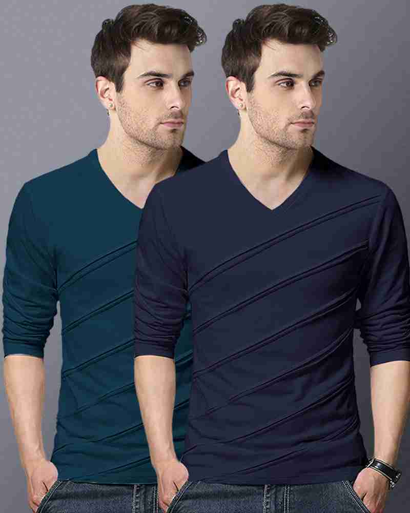 Buy Navy Blue & White Tshirts for Men by EYEBOGLER Online