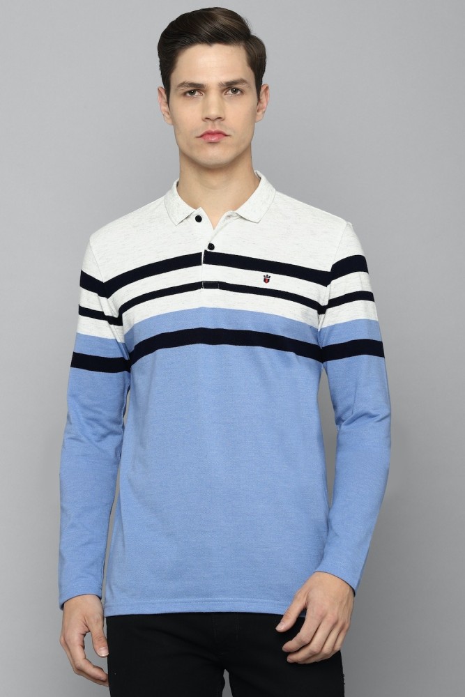 LOUIS PHILIPPE Striped Men Polo Neck Blue T Shirt Buy LOUIS PHILIPPE Striped Men Polo Neck Blue T Shirt Online at Best Prices in India Flipkart