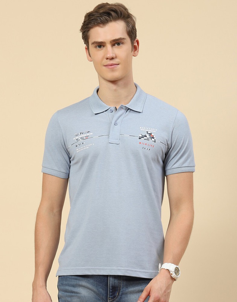 MONTE CARLO Printed Men Polo Neck Blue T Shirt Buy MONTE CARLO Printed Men Polo Neck Blue T Shirt Online at Best Prices in India Flipkart