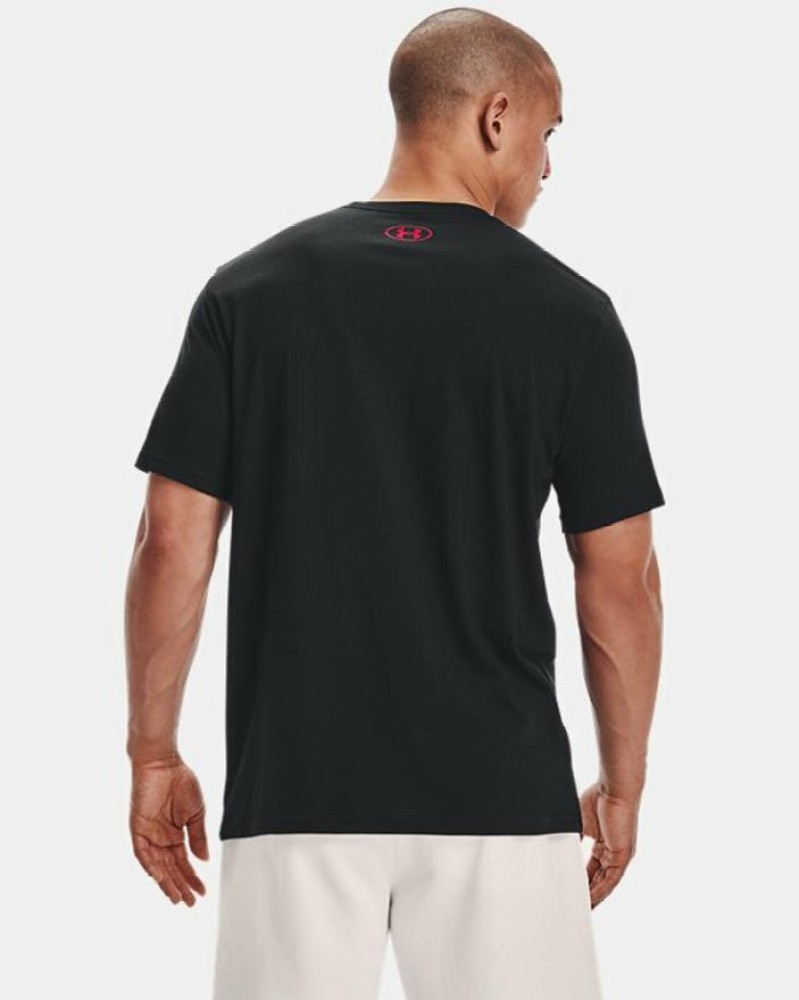 UNDER ARMOUR Solid Men Round Neck Black T-Shirt - Buy UNDER ARMOUR Solid  Men Round Neck Black T-Shirt Online at Best Prices in India