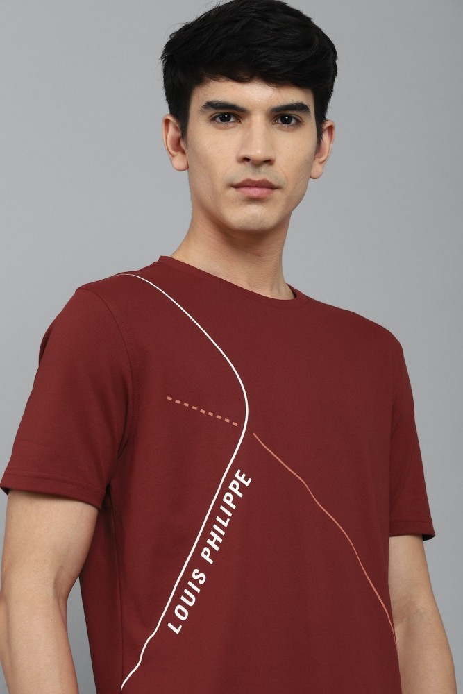 Buy LOUIS by Louis Philippe Burgundy T-shirt Online - 611236