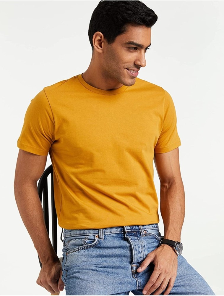 Fashion High Quality Plain Round Neck - Orange