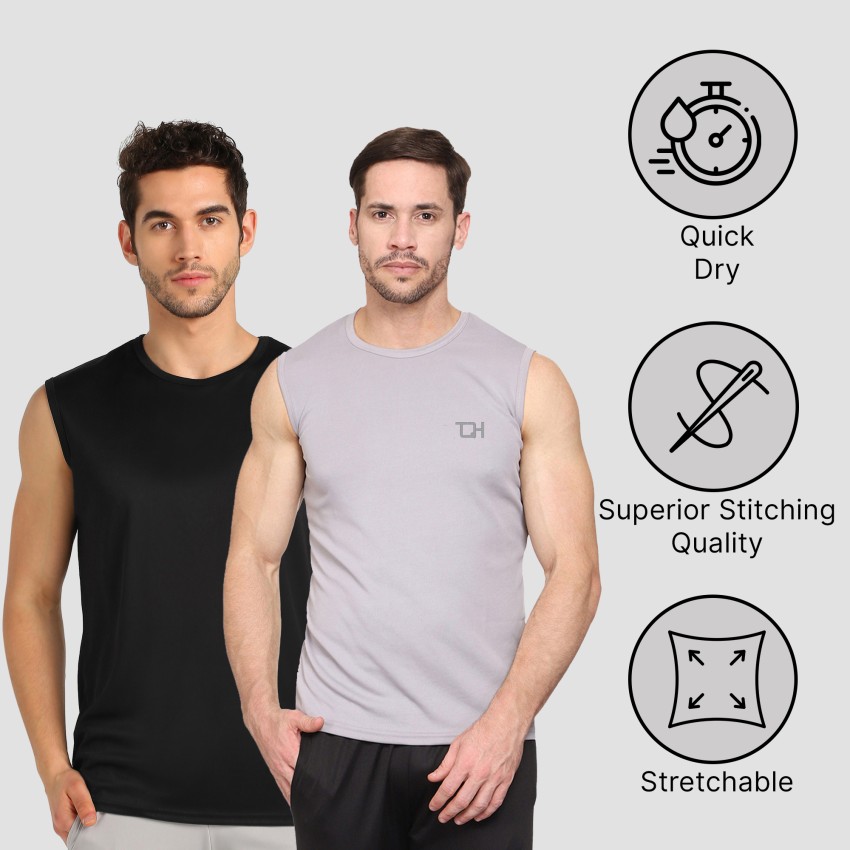 Sleeveless t best sale shirts flipkart