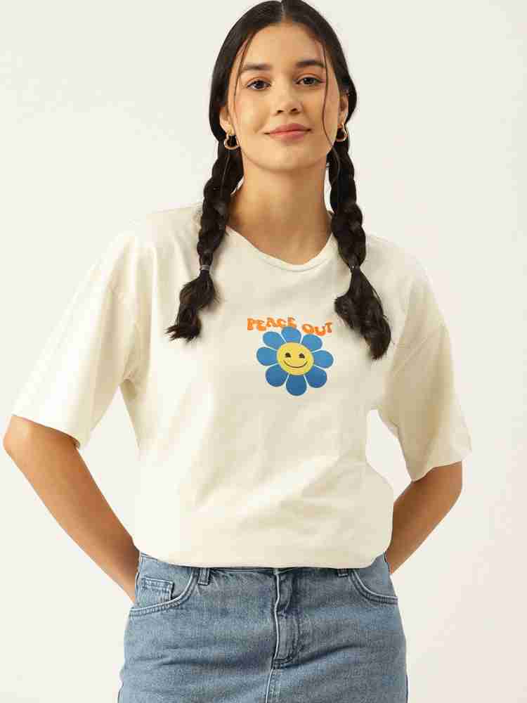 Dressberry Solid Women Round Neck White T-Shirt - Buy Dressberry Solid  Women Round Neck White T-Shirt Online at Best Prices in India