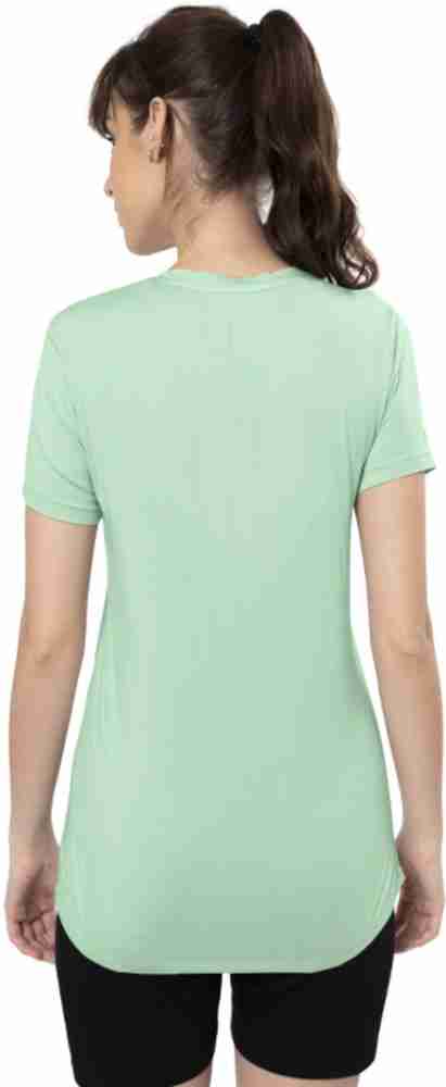 Amante Solid Women V Neck Green T-Shirt - Buy Amante Solid Women V Neck  Green T-Shirt Online at Best Prices in India