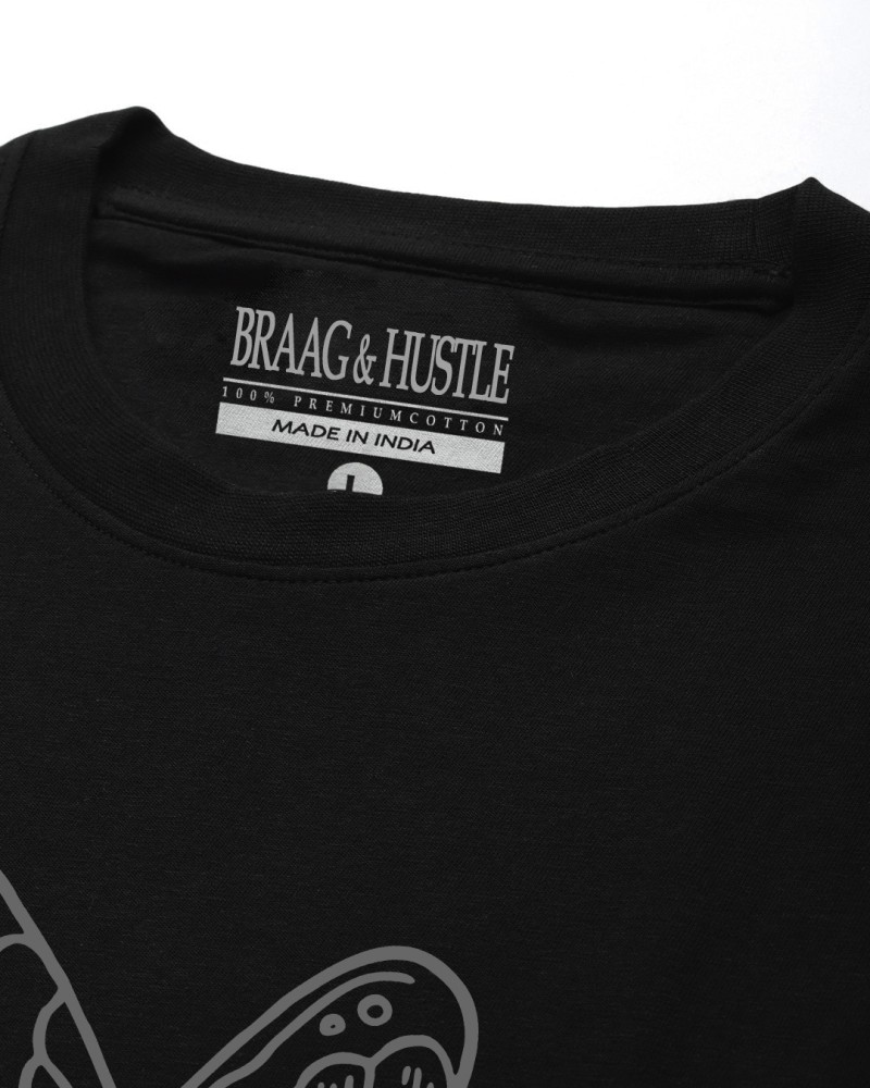 Braag And Hustle Printed Women Round Neck Black T Shirt Buy Braag And Hustle Printed Women Round Neck Black T Shirt Online at Best Prices in India Flipkart