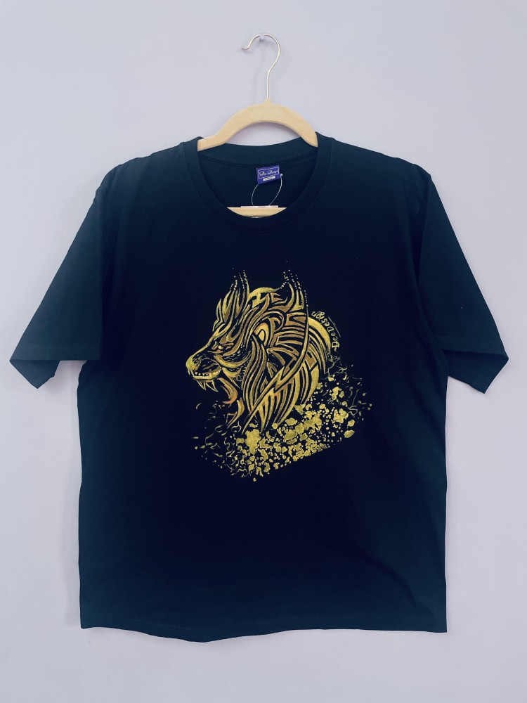 Black and gold t shirt outlet mens