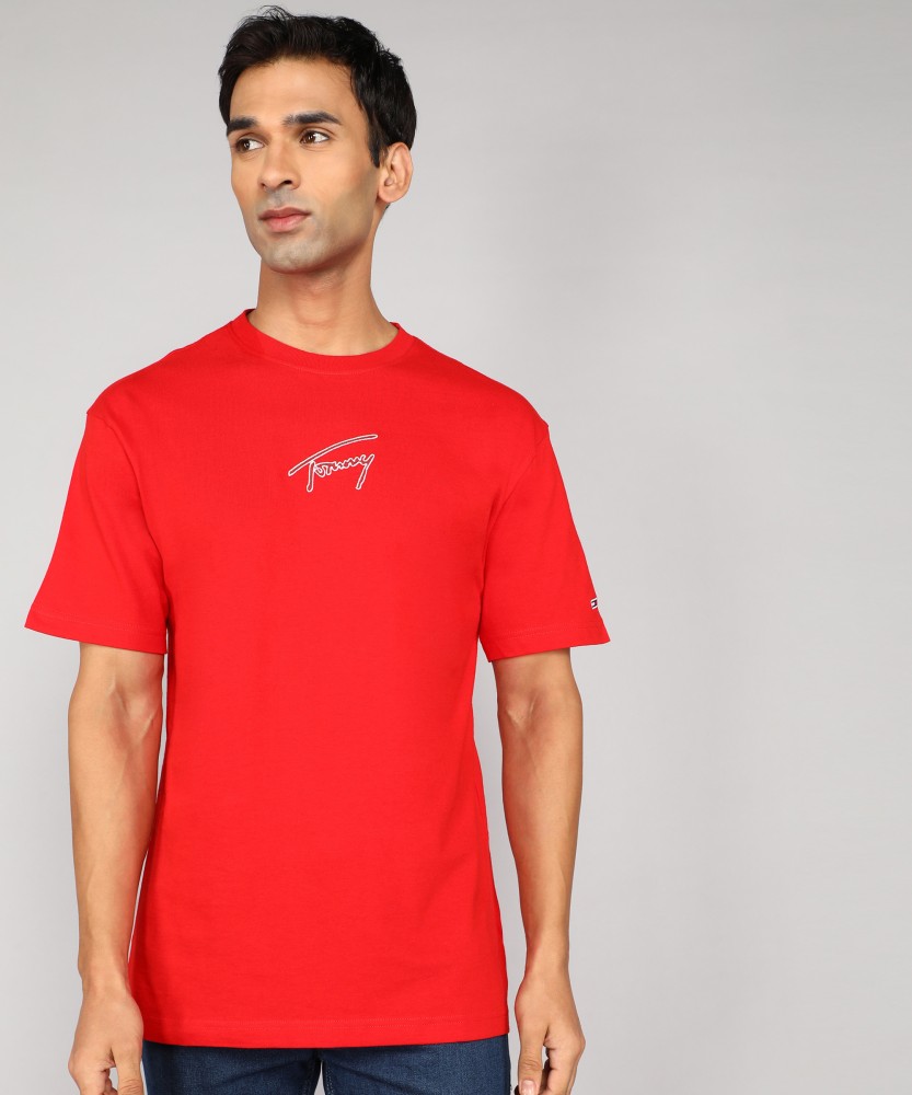 Tommy hilfiger best sale red t shirt