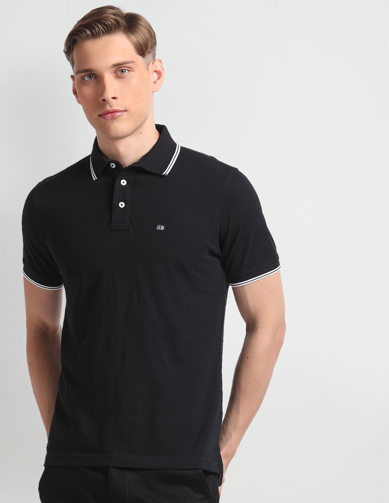 Arrow Sport Solid Men Polo Neck Black T Shirt Buy Arrow Sport Solid Men Polo Neck Black T Shirt Online at Best Prices in India Flipkart