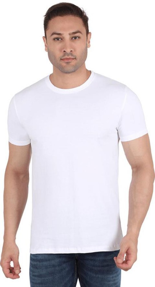 Buy CHKOKKO Men Beige Solid Turtle Neck T Shirt - Tshirts for Men