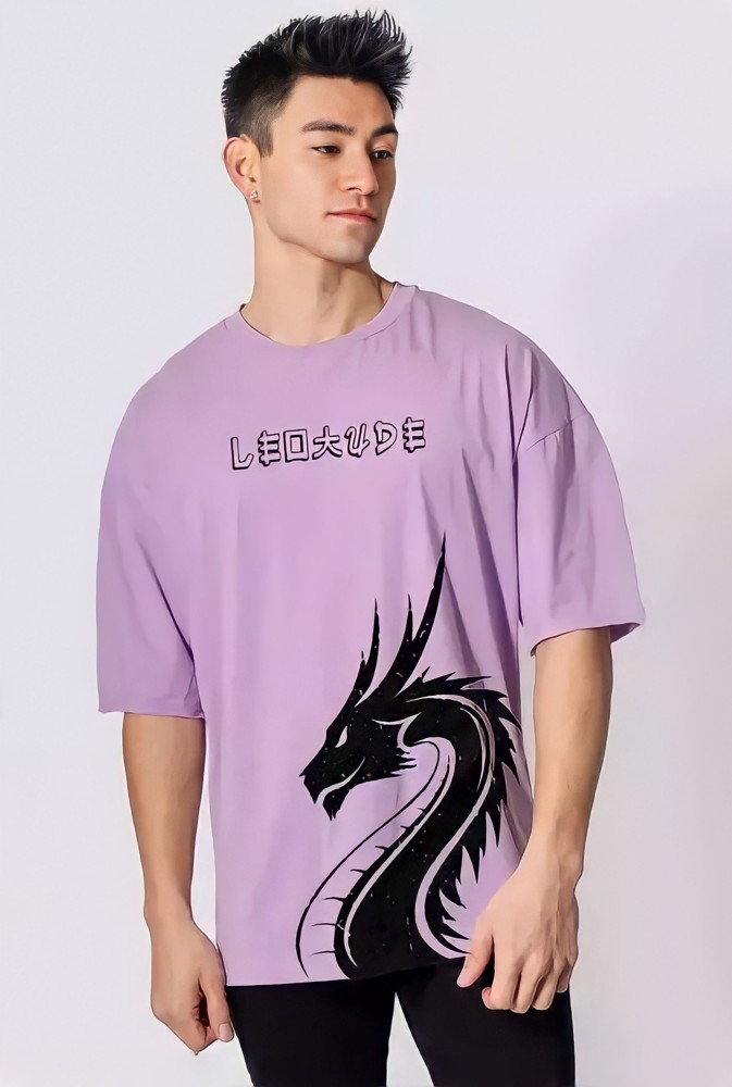 Purple Brand Abstract Bull Printed Cotton T-Shirt, T-Shirts