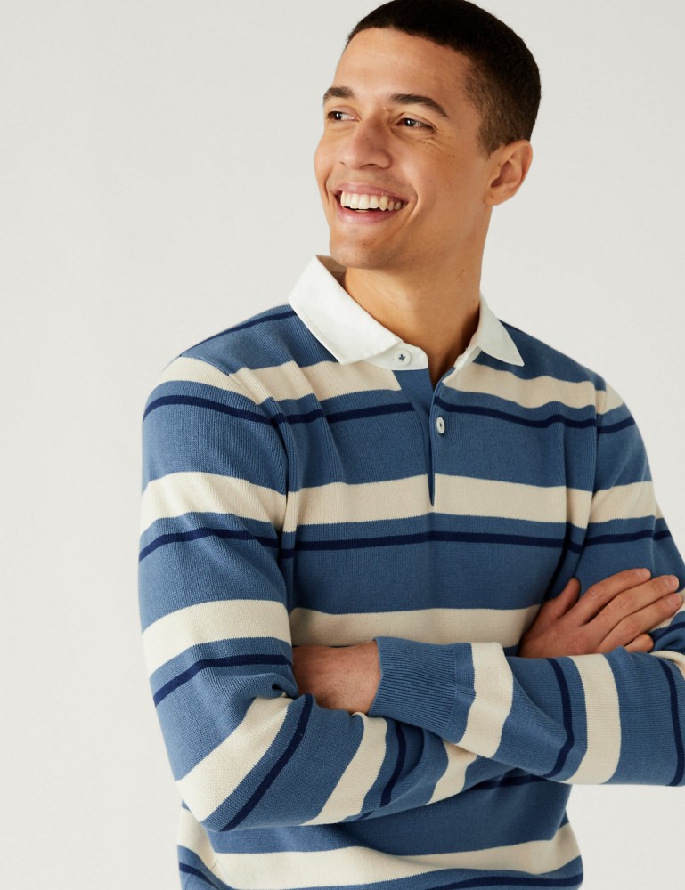 Old Navy Men's Long-Sleeve Striped Rotation T-Shirt - - Size L