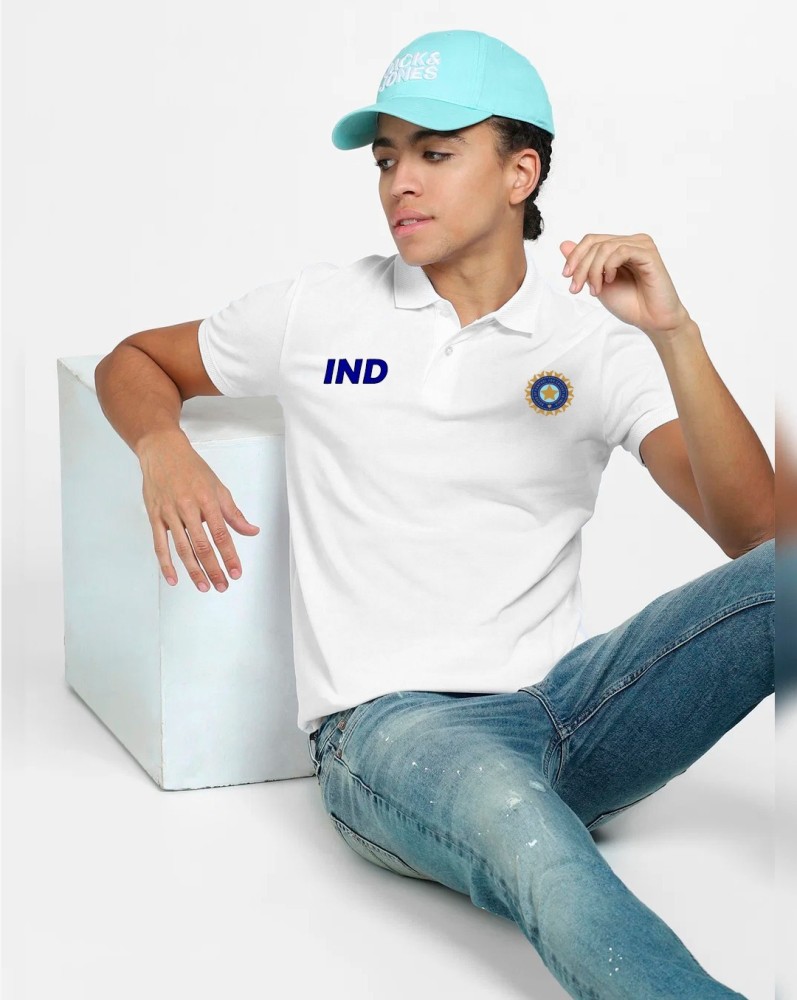 Buy AKIBA Premium Cricket White Half-Sleeve Polo t-Shirt/JERSEY