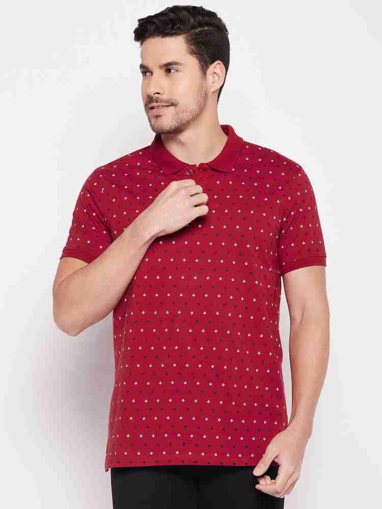 Four Square Printed Men Polo Neck Red T-Shirt - Buy Red, Black Four Square  Printed Men Polo Neck Red T-Shirt Online at Best Prices in India