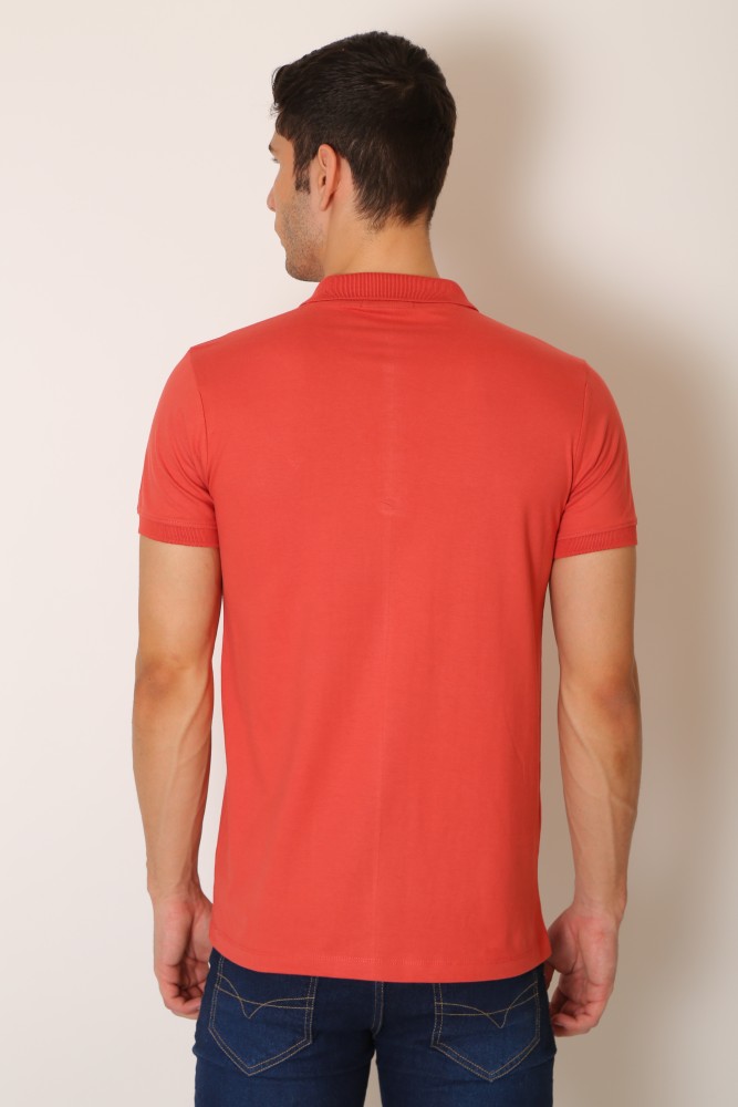 Karamchands Solid Men Polo Neck Orange T Shirt Buy Karamchands