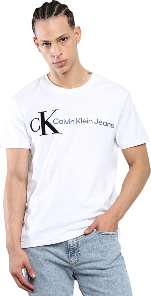 CALVIN KLEIN JEANS: T-shirt men - White  CALVIN KLEIN JEANS t-shirt  J30J323307 online at