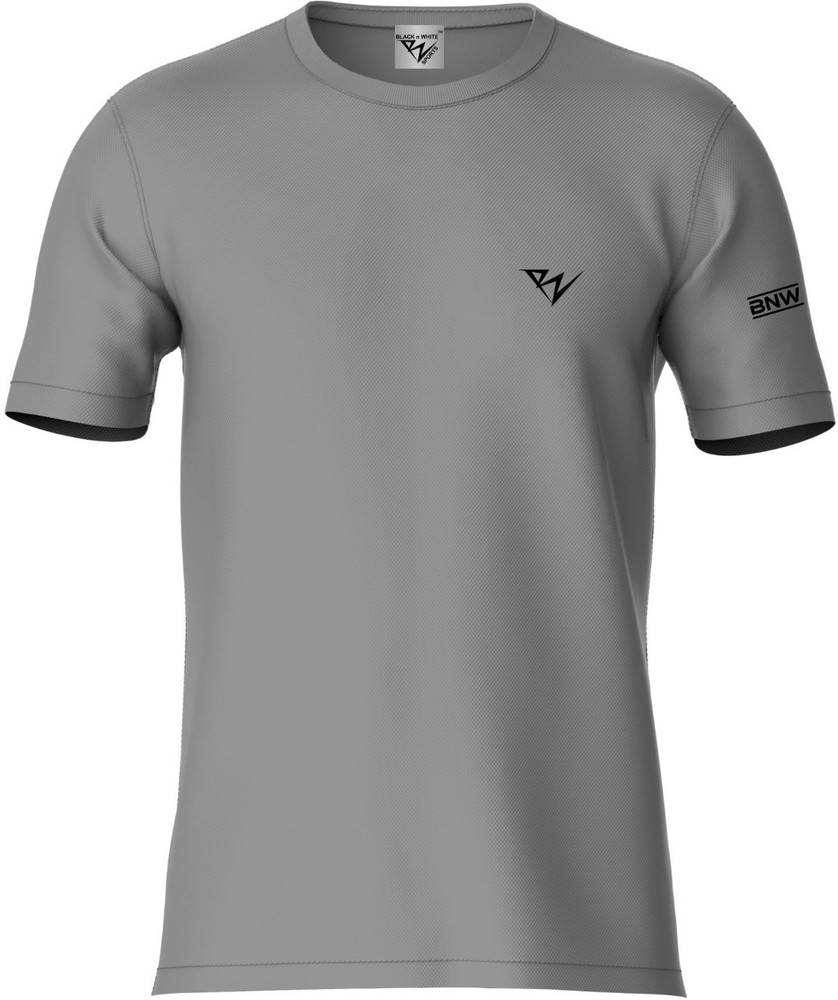black n white sports Solid Men Round Neck Grey T Shirt Buy black n white sports Solid Men Round Neck Grey T Shirt Online at Best Prices in India Flipkart