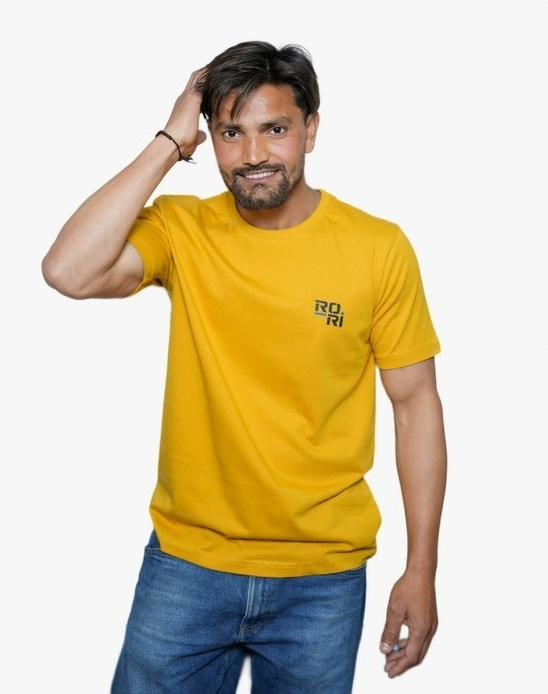RORI Solid Men Round Neck Yellow T Shirt Buy RORI Solid Men Round Neck Yellow T Shirt Online at Best Prices in India Flipkart
