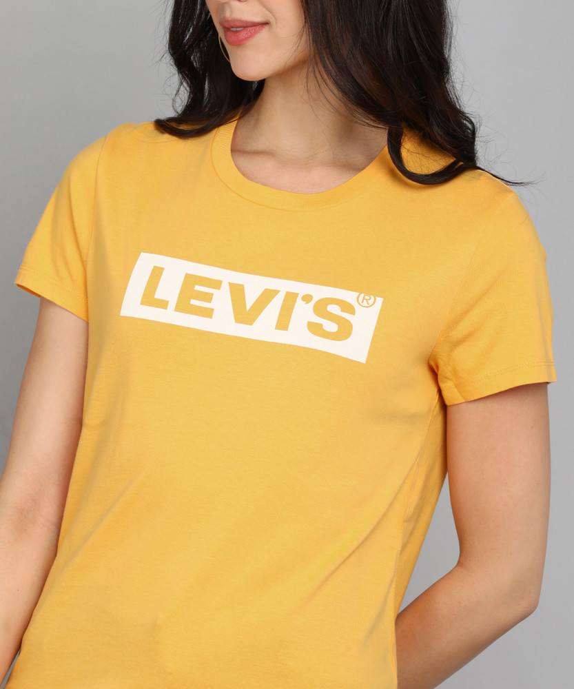 Levis yellow t shirt women's new arrivals