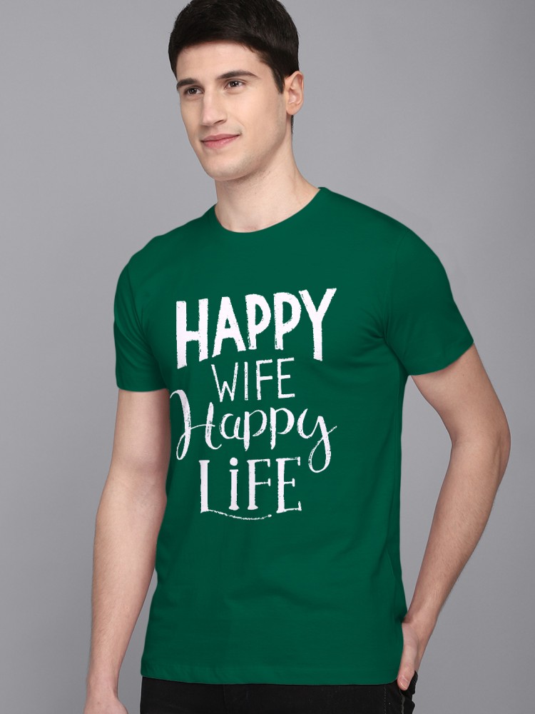 BLISSINK Typography Men Round Neck Green T-Shirt - Buy BLISSINK