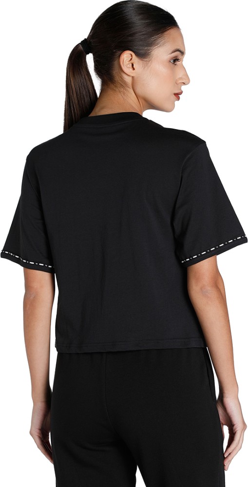 Puma tape logo hot sale cropped tee